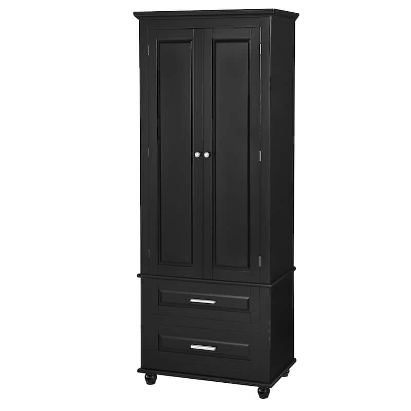 Tall Storage Cabinet with Two Drawers for Bathroom/Office