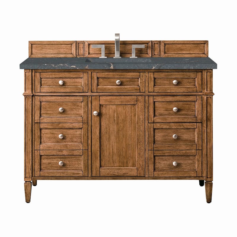 James Martin Vanities 650-V48-3PBL Brittany 48" Single Basin Poplar - Saddle Brown