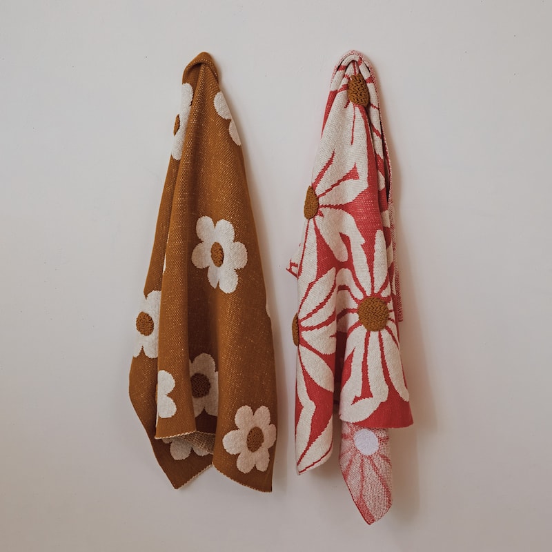 Cotton Knit Baby Blanket with Prints