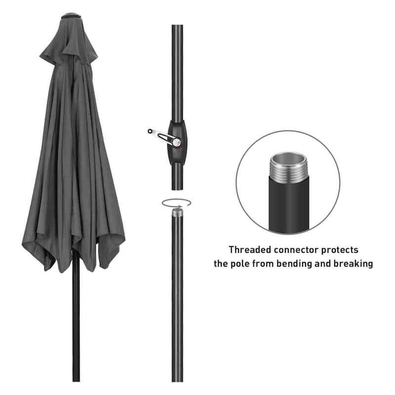 Ainfox 9ft Outdoor Patio Umbrella Without Base for Garden, Patio, Swimming Pool