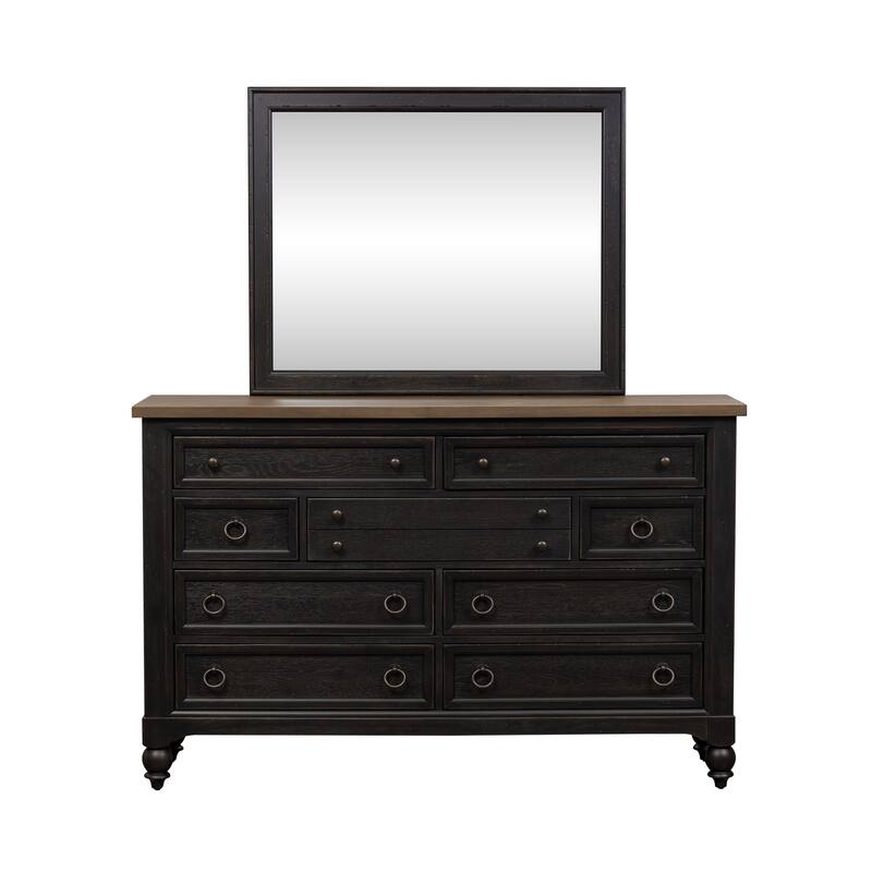 Americana Farmhouse Black Finish Optional Dresser and Mirror
