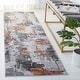 preview thumbnail 39 of 45, SAFAVIEH Craft Ermina Modern Abstract Rug 2'3" x 10' Runner - Grey/Orange - Runner
