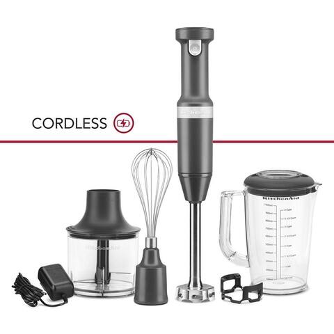 KitchenAid Cordless Variable Speed Hand Blender with Chopper and Whisk
