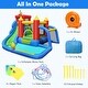 preview thumbnail 12 of 10, Inflatable Bounce House Splash Pool with Water Climb Slide Blower included - Multi - 11.4 ft (L) x 10.3 ft (D) x 8 ft (H)