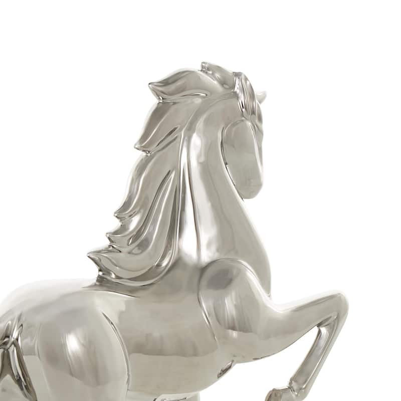 Ceramic Prancing Horse Decorative Sculpture - Gold or Silver
