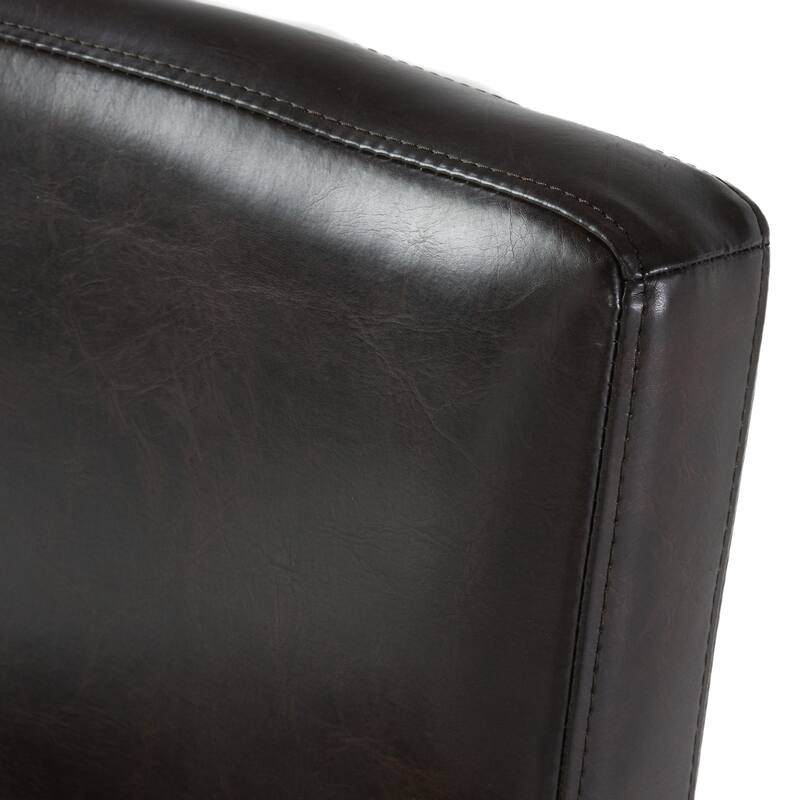 Lopez 26-inch Brown Leather Counterstools (Set of 2) by Christopher Knight Home