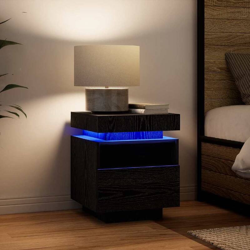 vidaXL Bedside Cabinet Engineered wood Compact Bedside Cabinet