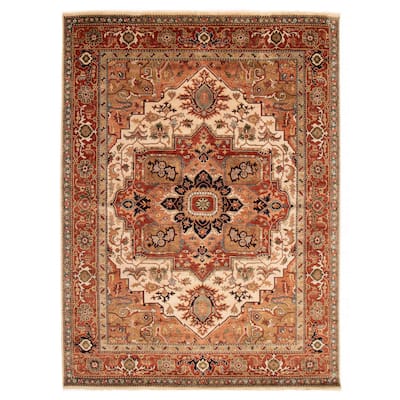ECARPETGALLERY Hand-knotted Jules Sultane Ivory Wool Rug - 8'8 x 11'7