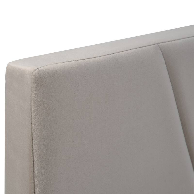 Storage Bed Velvet Upholstered Platform Bed with a Big Drawer