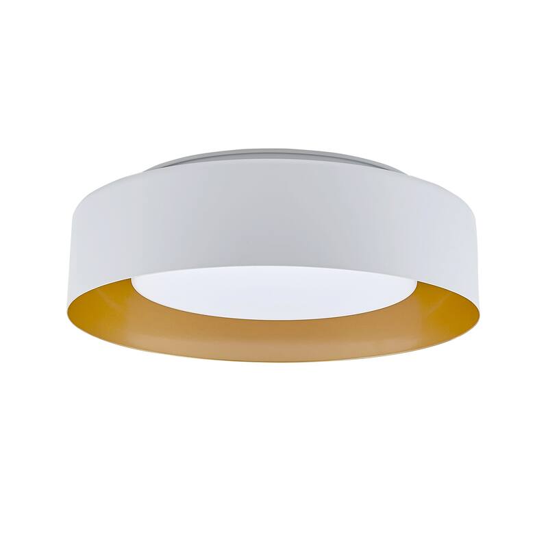 White And Gold Modern Ceiling Light 16 inch - 16"