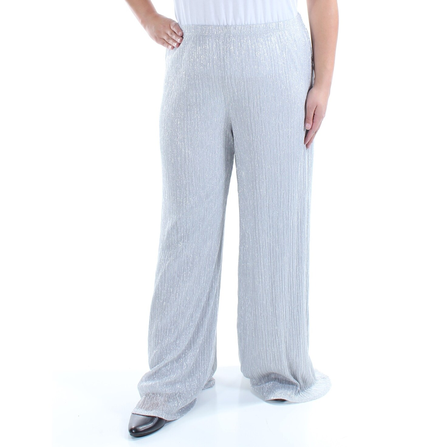 silver evening pants
