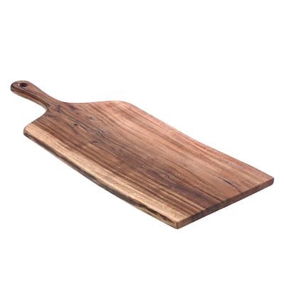 IH Casa Decor Acacia Wood Live Edge Serving Board With Handle