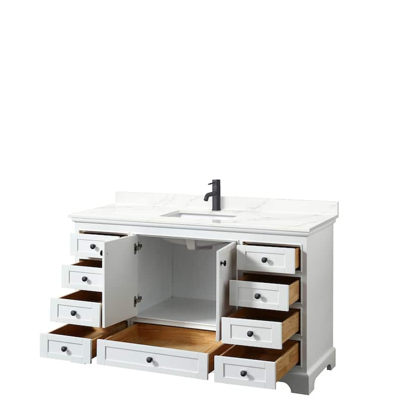 Deborah 60-inch Single Vanity, Quartz Top