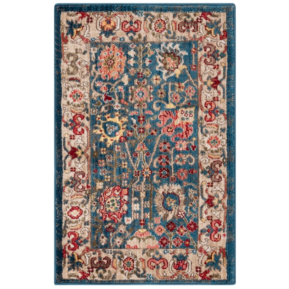 SAFAVIEH Kashan Laureen Oriental Rug with Fringe