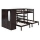 preview thumbnail 14 of 28, Full-over-Twin Bunk Bed with Wardrobe