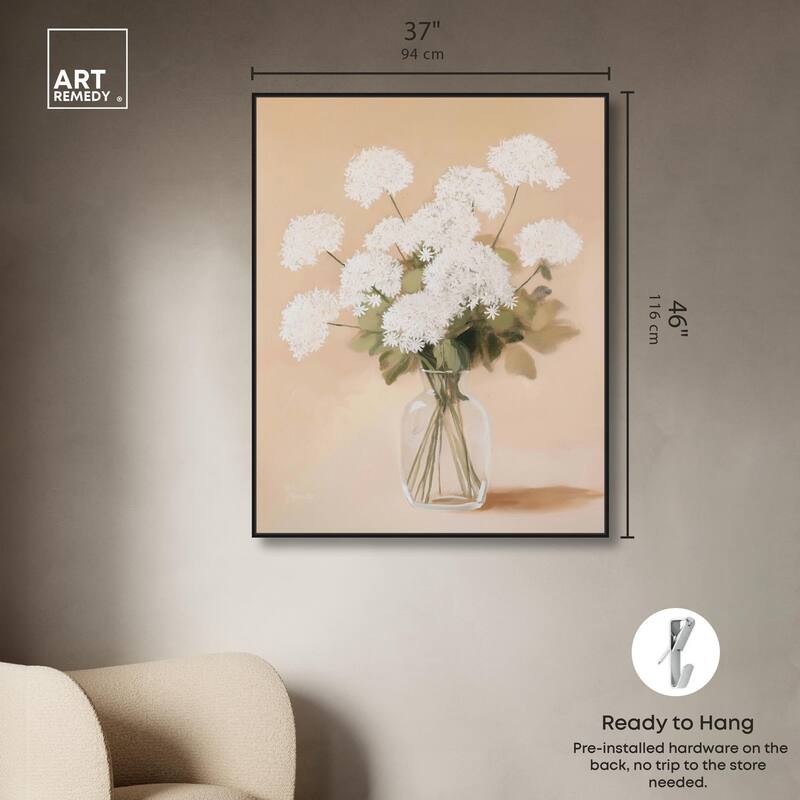 Lace in a Vase I Canvas by Art Remedy