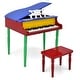 preview thumbnail 7 of 8, Toddler Toy 30-Key Classic Baby Grand Piano Wood w/ Bench Music Rack Colorful