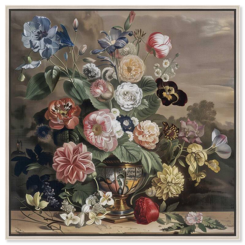 Classical Dream Vase II Canvas by Art Remedy - 30" x 30" - Silver
