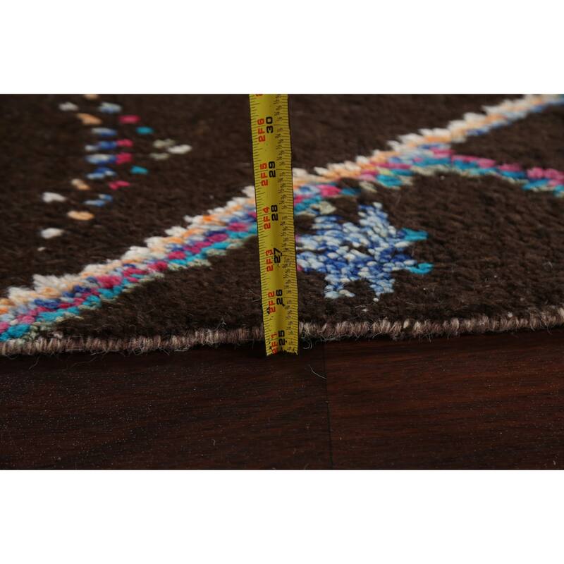 Geometric Tribal Moroccan Area Rug Hand-knotted Oriental Wool Carpet - 5'10" x 9'7"