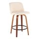 preview thumbnail 8 of 42, Carson Carrington Oscar Mid-Century Modern Counter Stool with Black Round Footrest (Set of 2) - N/A