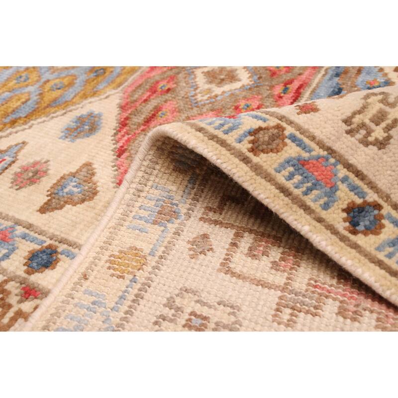 ECARPETGALLERY Hand-knotted Modern Oushak Cream Wool Rug - 5'3 x 8'1