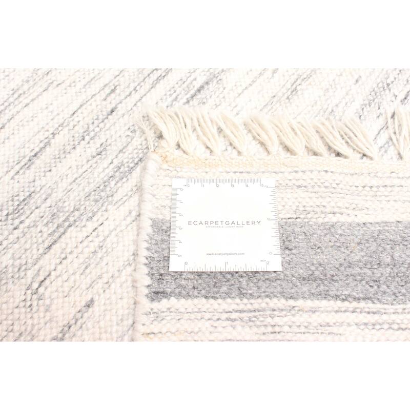 ECARPETGALLERY Flat-Weave Ankara FW Cream Wool Kilim - 5'3 x 7'5