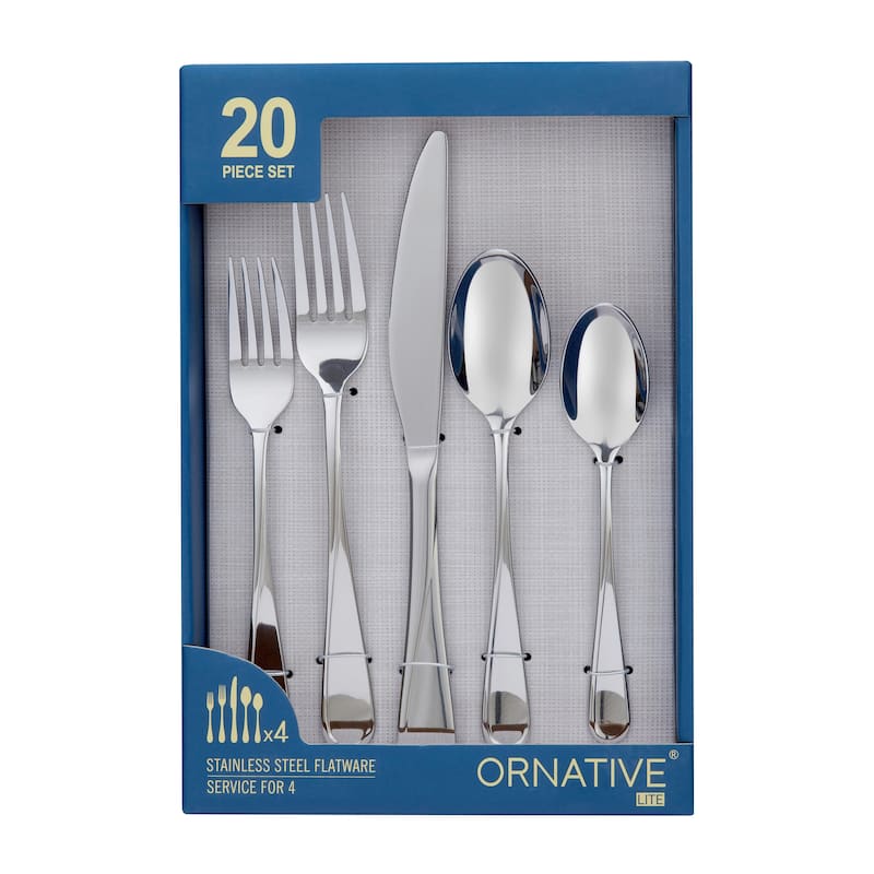 Ornative NOA 18/0 Stainless Steel Mirror Flatware Set
