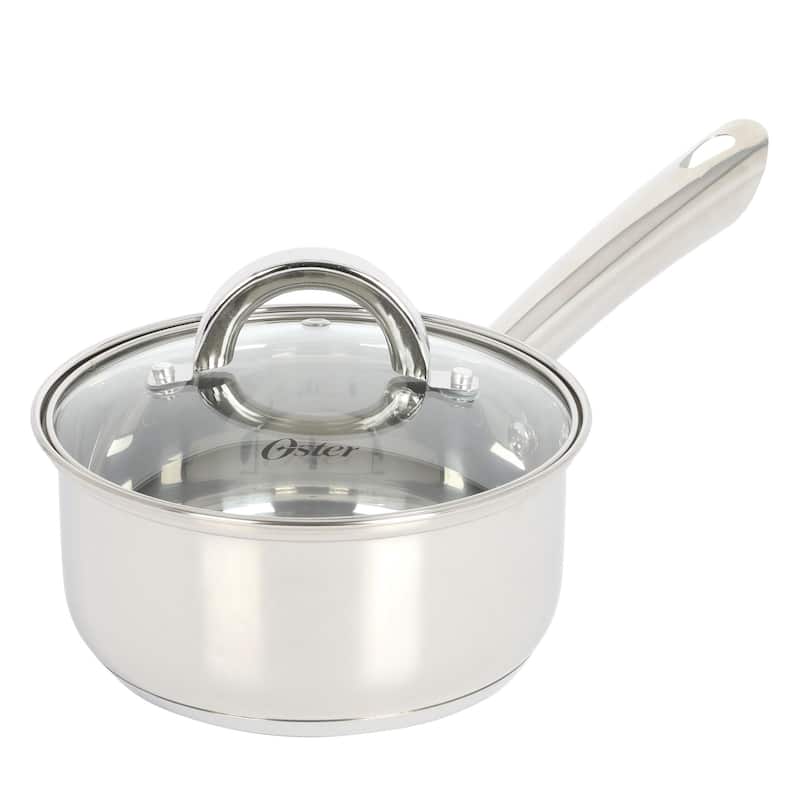 Oster Sangerfield 12 Piece Stainless Steel Cookware Set W/ Kitchen Tools