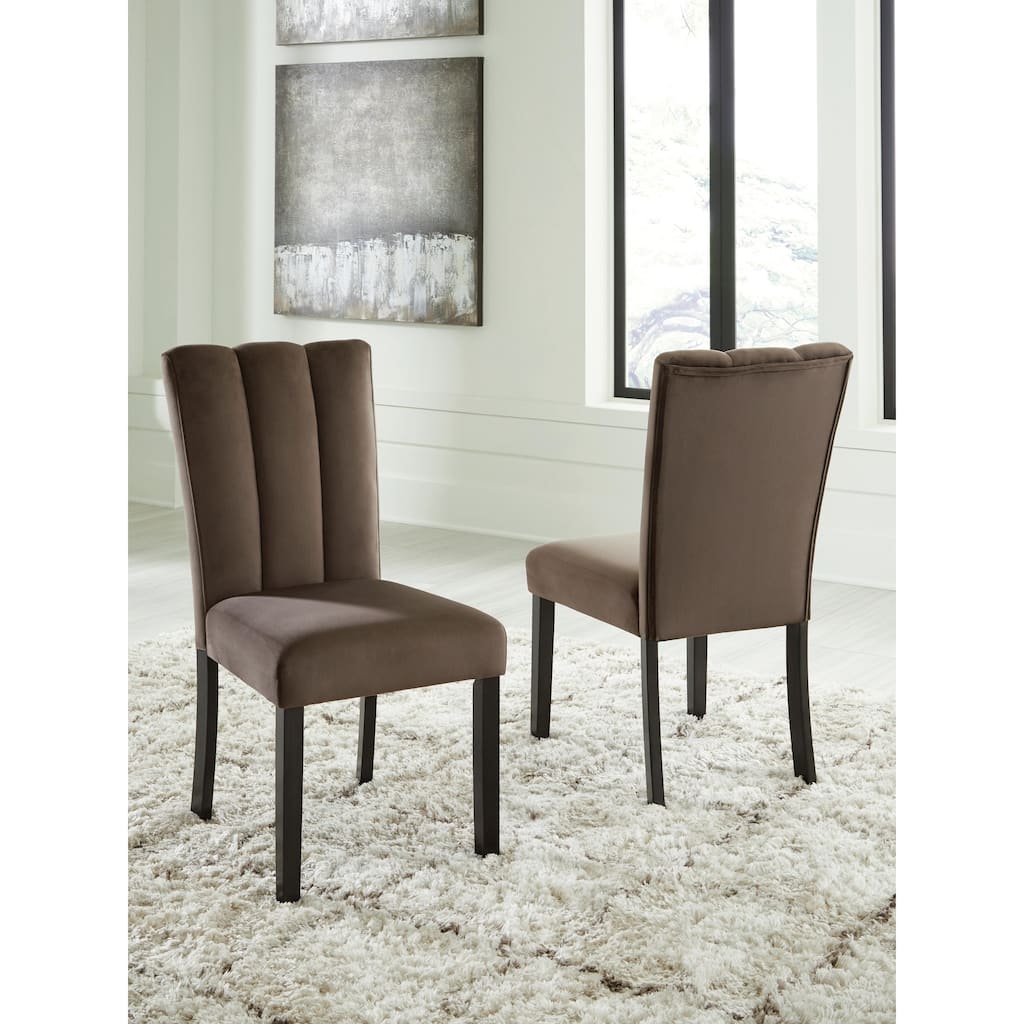 Signature Design by Ashley Zendalia Brown/Black Dining Chair (Set of 2) - 20"W x 23"D x 38"H