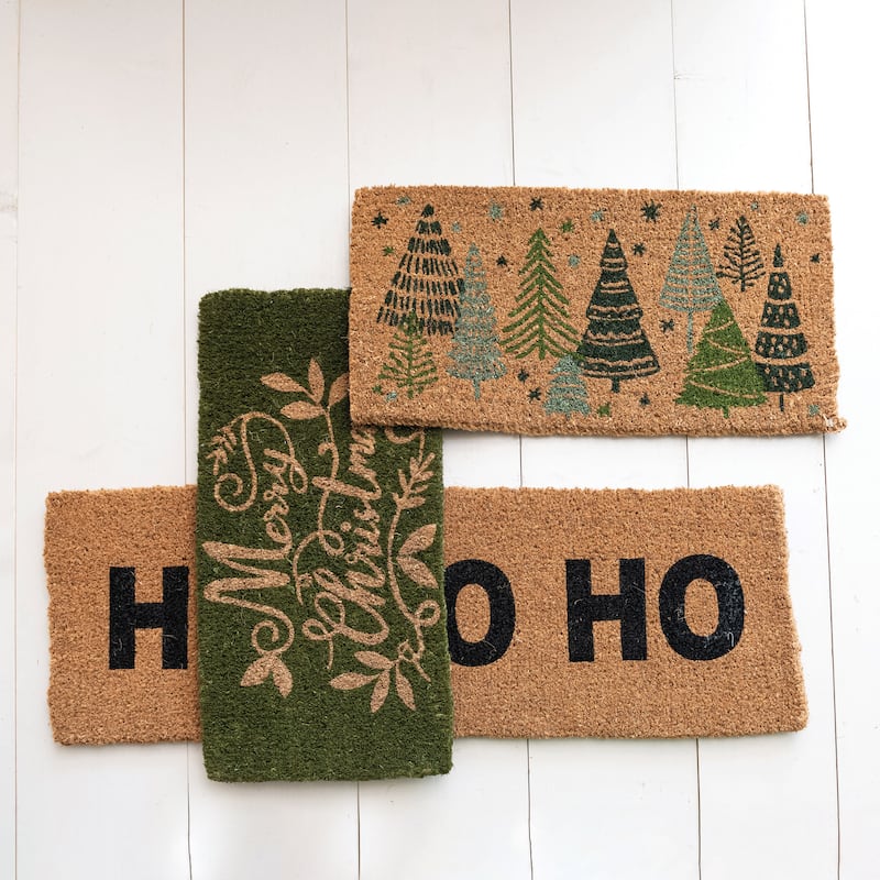 "Ho Ho Ho" Coir Double Doormat