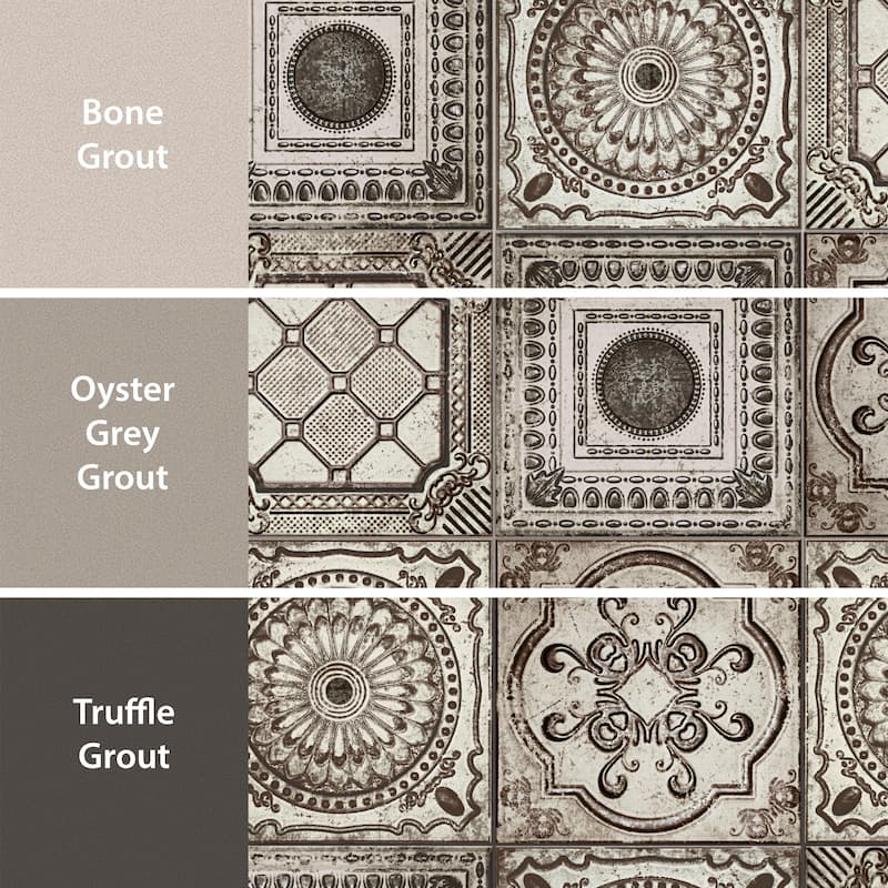 Merola Tile Ritz Anticatto White 7-7/8" x 7-7/8" Ceramic Wall Tile