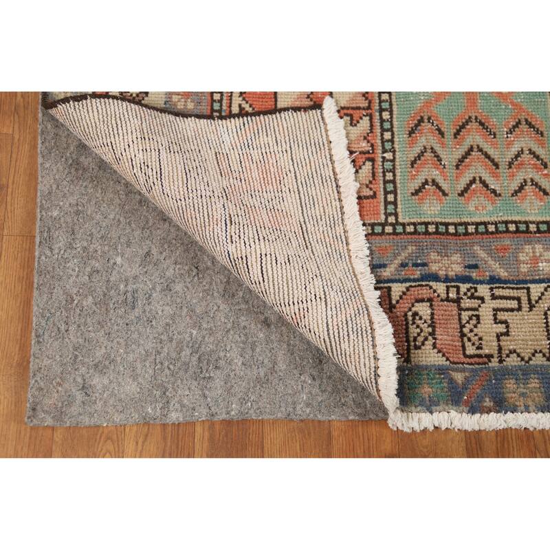 Hand Knotted Oriental 100% Wool Carpet Traditional Geometric Peach Bakhtiari Area Rug - 9' 4'' X 6' 11''