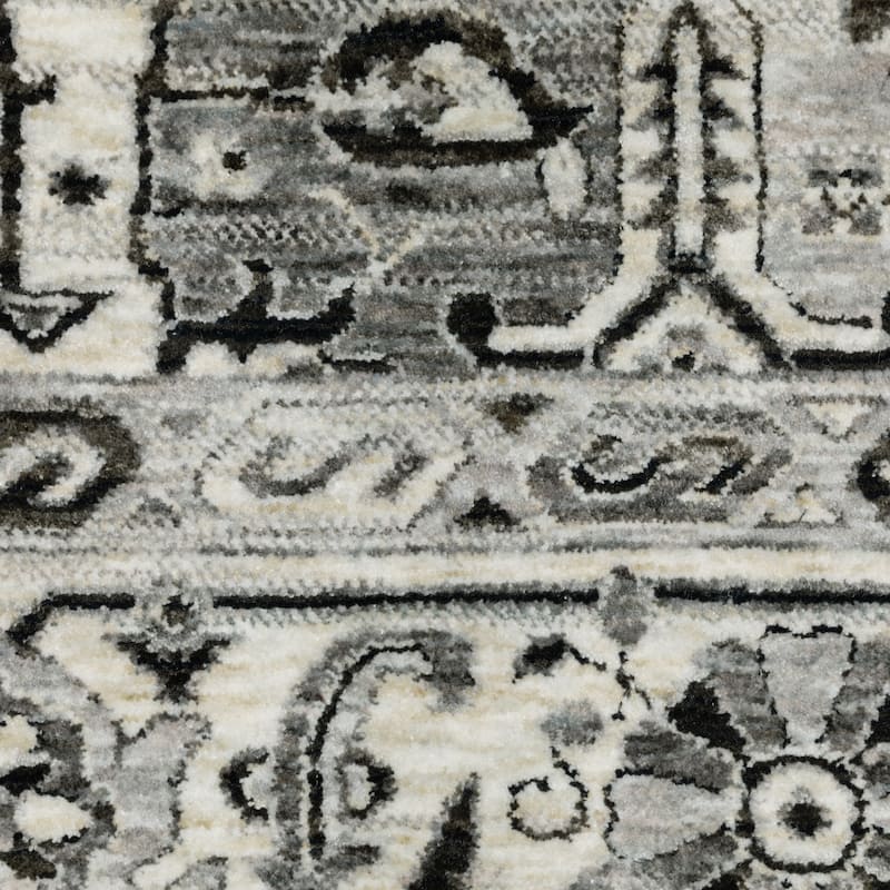 Style Haven Cádiz Compass Medallion Grey/Ivory Area Rug