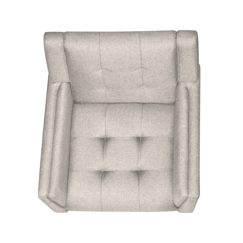 Modern 30.5" Upholstered Button Tufted Arm Chair with Sturdy Rubber Wood Legs