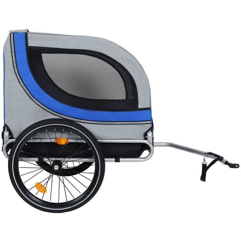 Large Folding Bike Trailer For Dogs - 66lb Capacity All-Terrain Pet Carrier, Durable Steel Frame For Cycling