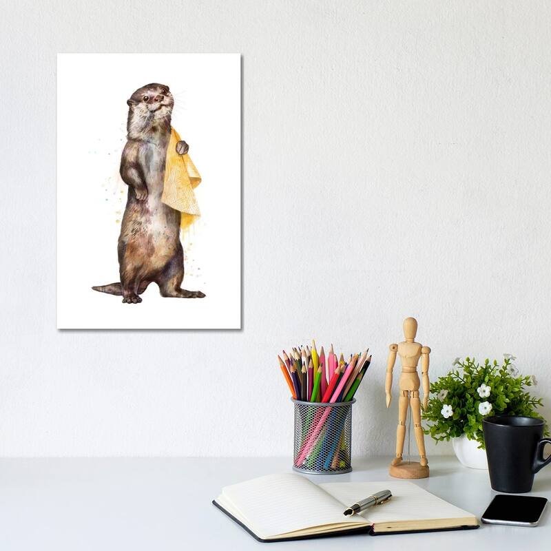 iCanvas "Otter" by Laura Graves Canvas Print - 12x8x0.75