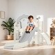preview thumbnail 2 of 0, Slide & Swing Set 5 in 1, Kids Climber Slide Playset with Telescope
