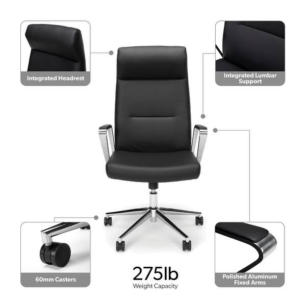 Hon Basyx Commercial Grade Merger Premium Executive Chair Bsx130 Overstock 31796344
