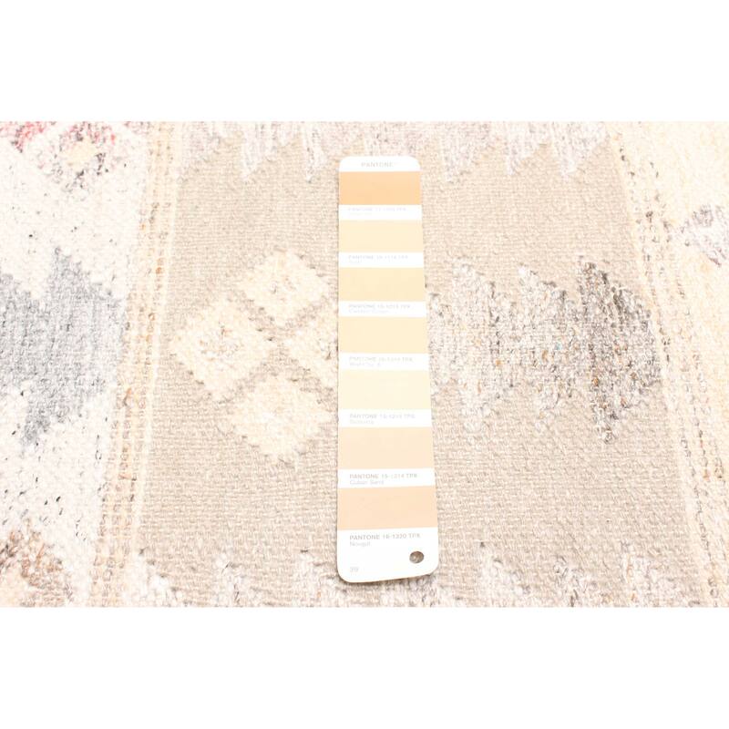 ECARPETGALLERY Flat-Weave Ankara FW Tan Wool Kilim - 5'2 x 7'11