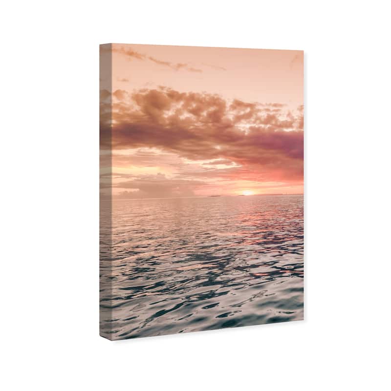 Wynwood Studio Canvas Nature and Landscape Terrestrial Sea Orange and Nautical & Coastal Wall Art Canvas Print