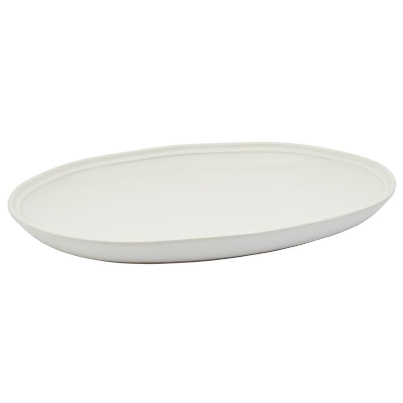 Bee & Willow White Earthenware Set of 2 8.25" & 15" Oval Platters