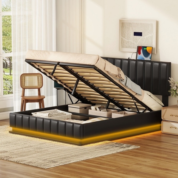 Hydraulic lift bed shop frame