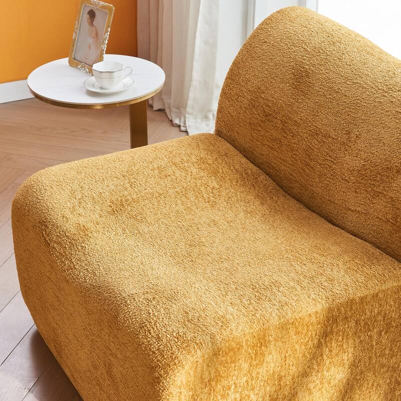 Comfortable and Space-Saving Single Foam Compression Sofa Chair with Footrest + Pillow