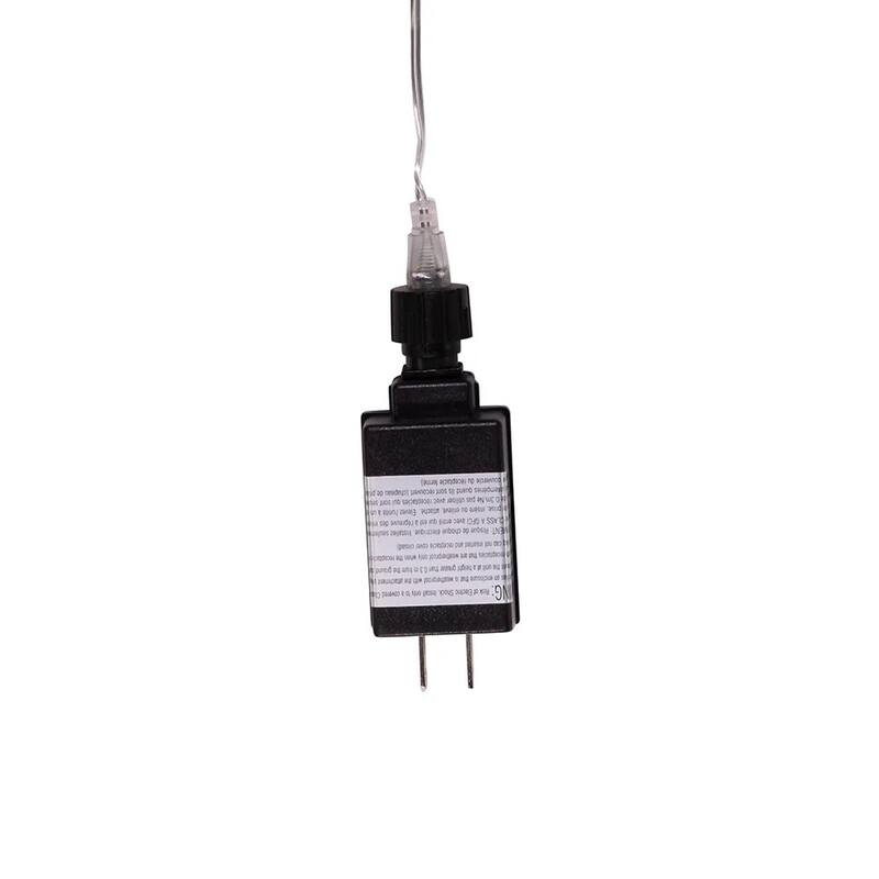 30 Count B/O Warm White LED Tinsel Christmas Lights, 2 ft Silver Wire