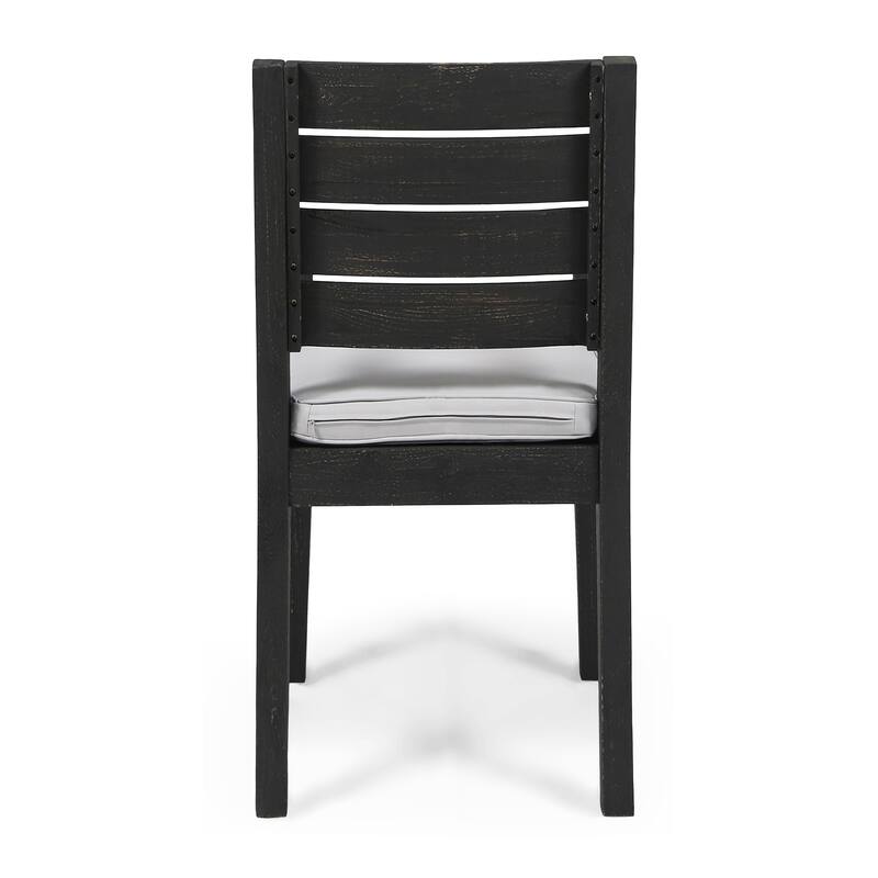 6 Piece Patio Furniture Set, Acacia Wood Outdoor Table and Chair Set with Rectangular Table, 4 Chairs and 1 Bench聽