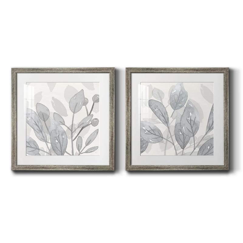 Shadow Leaves I- Premium Framed Print - Ready to Hang