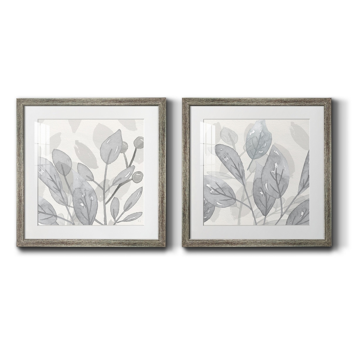 Shadow Leaves I- Premium Framed Print - Ready to Hang