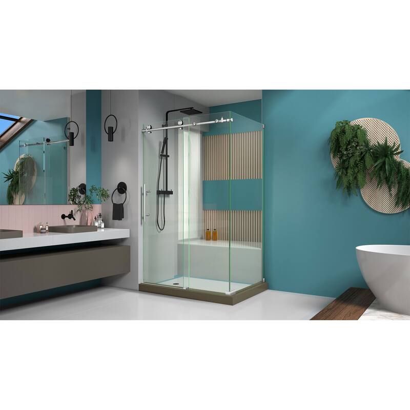 DreamLine Enigma-X 34 1/2 in. D x 48 3/8 in. W x 76 in. H Sliding Shower Enclosure - 34.5" x 44.38" - 48.38"