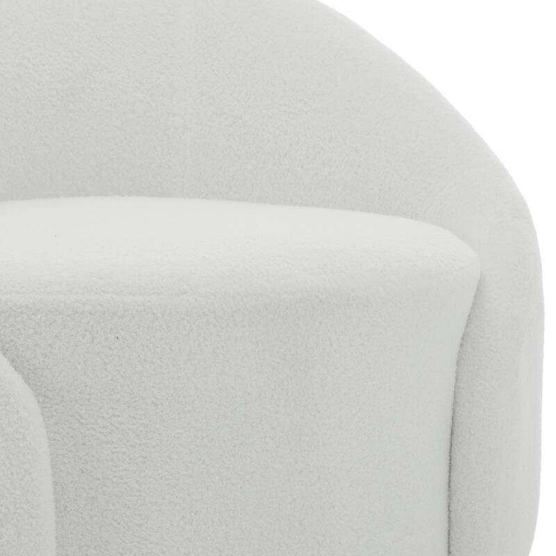 Modern Upholstered Swivel Barrel Chair Accent Lounge Chair