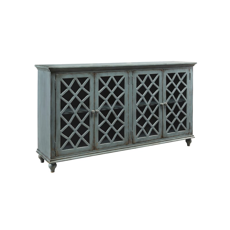 Signature Design by Ashley Mirimyn Blue Accent Cabinet - 68.5" W x 15.88" D x 37.88" H